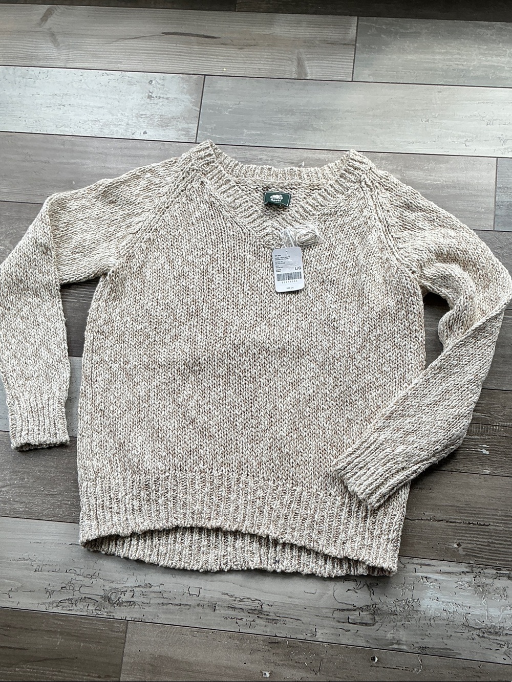 Roots Cream Marled Scoop-Neck Sweater
